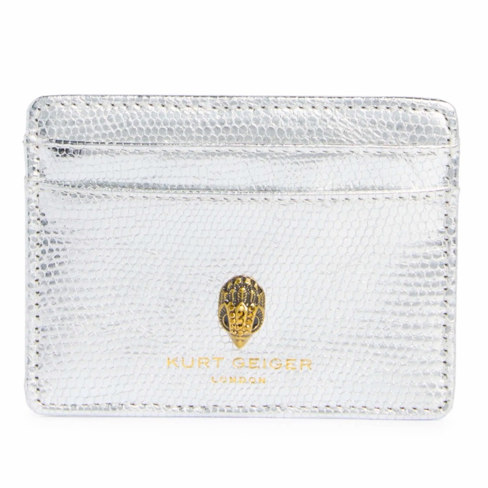 Kurt Geiger London Shoreditch Silver Card Holder - NIB - Picture 3 of 7